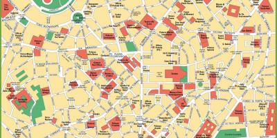 Milano City-centar na karti