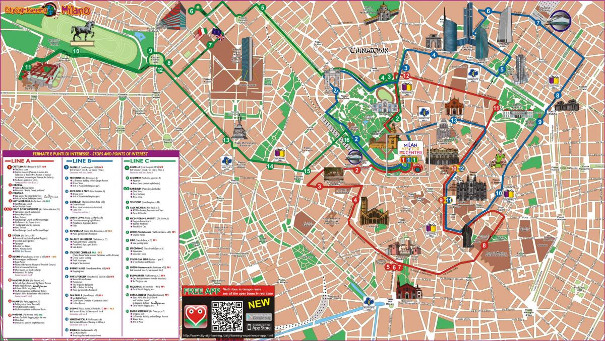 Milan hop-on-hop-off bus tour karti