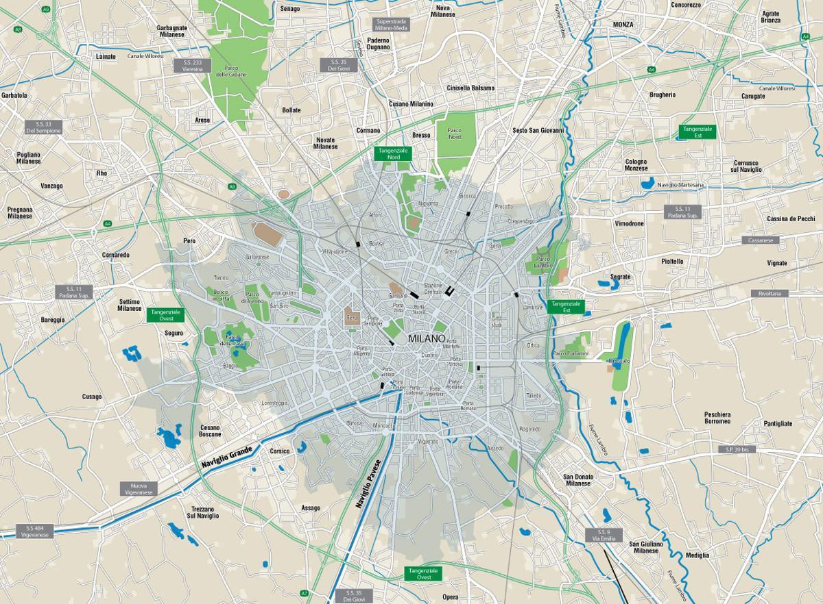 karta Milana kanala 
