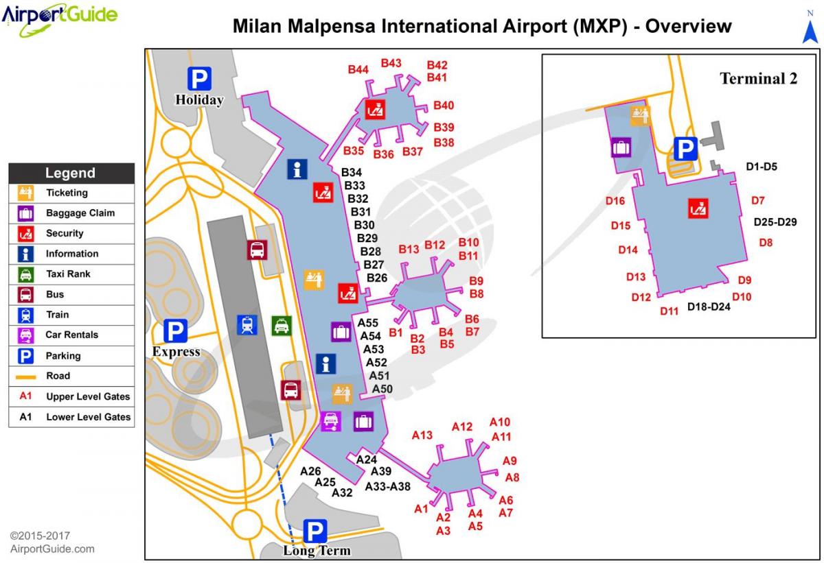 zračna luka Milan Malpensa karti