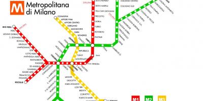 Karta podzemne željeznice Milana