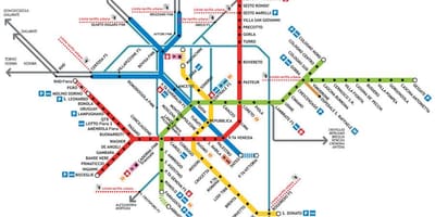 Milano karta podzemne željeznice 