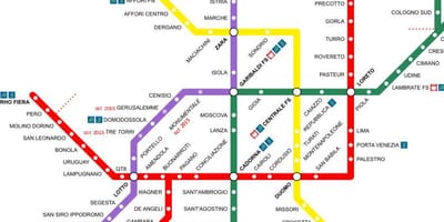 Milano Italija željeznički kolodvor karti