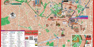 Milano-hop-hop-off ruta na karti