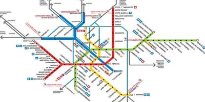 Karta podzemne željeznice Milana